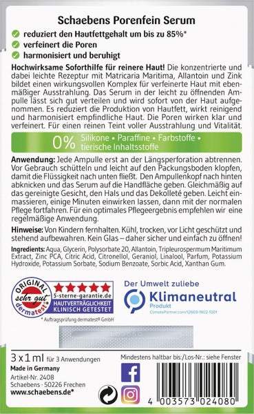 Schaebens, Porenfein Serum (3 x 1 ml), 3 ml